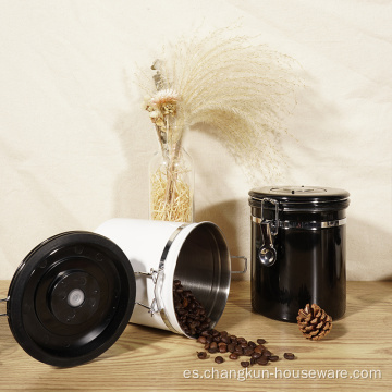 Envase hermético del acero inoxidable del bote del grano de café 500g